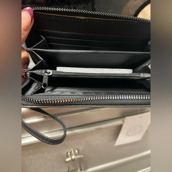 Black Wallet with White Text - Picture 4 of 4